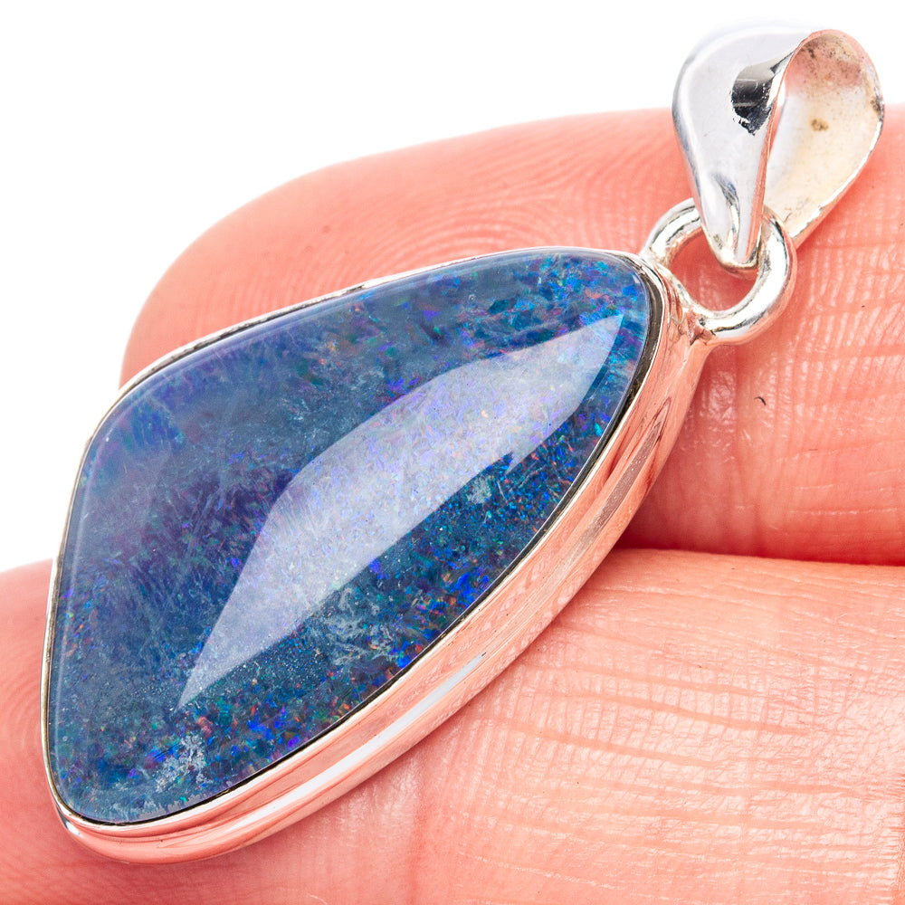 Rare Triplet Opal Pendant 1 3/8" (925 Sterling Silver) P41810