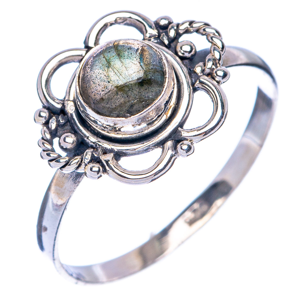 Labradorite Dainty Ring Size 8 (925 Sterling Silver) R145068