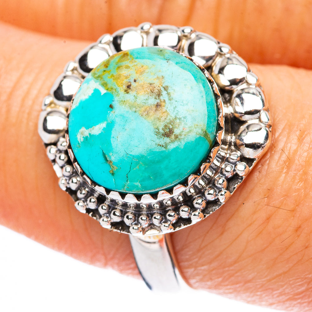 Rare Kingman Turquoise 925 Sterling Silver Ring Size 8 (925 Sterling Silver) R3841