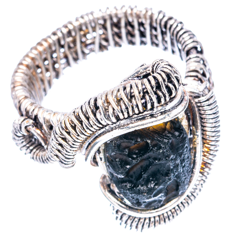 (Classic Series) Tektite Ring Size 8.25 (.925 Sterling Silver)