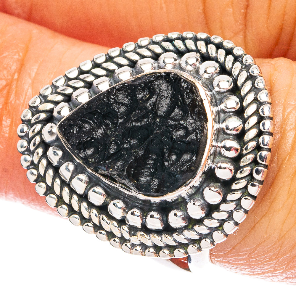Tektite 925 Sterling Silver Ring Size 7 (925 Sterling Silver) R6200