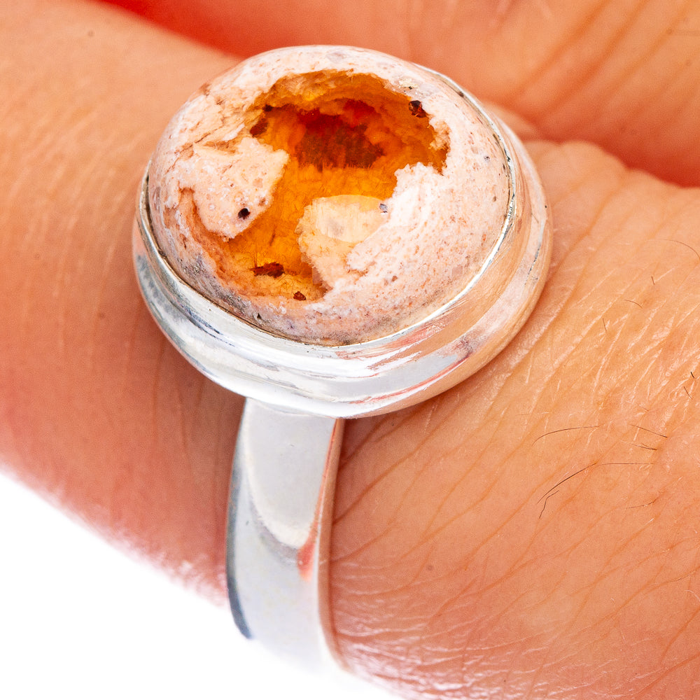 Rare Mexican Fire Opal Ring Size 7.75 (925 Sterling Silver) R147252