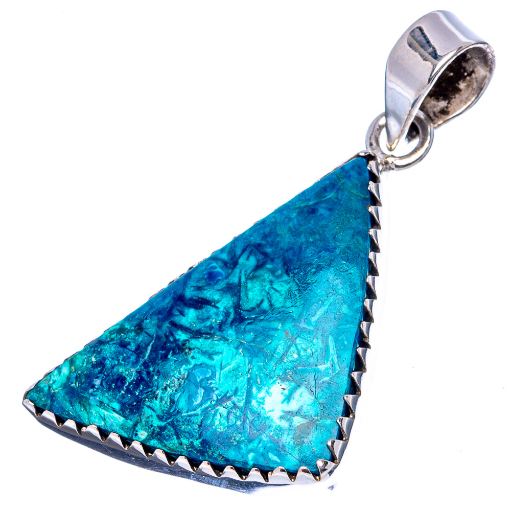 Shattuckite Pendant 1 5/8" (.925 Sterling Silver)