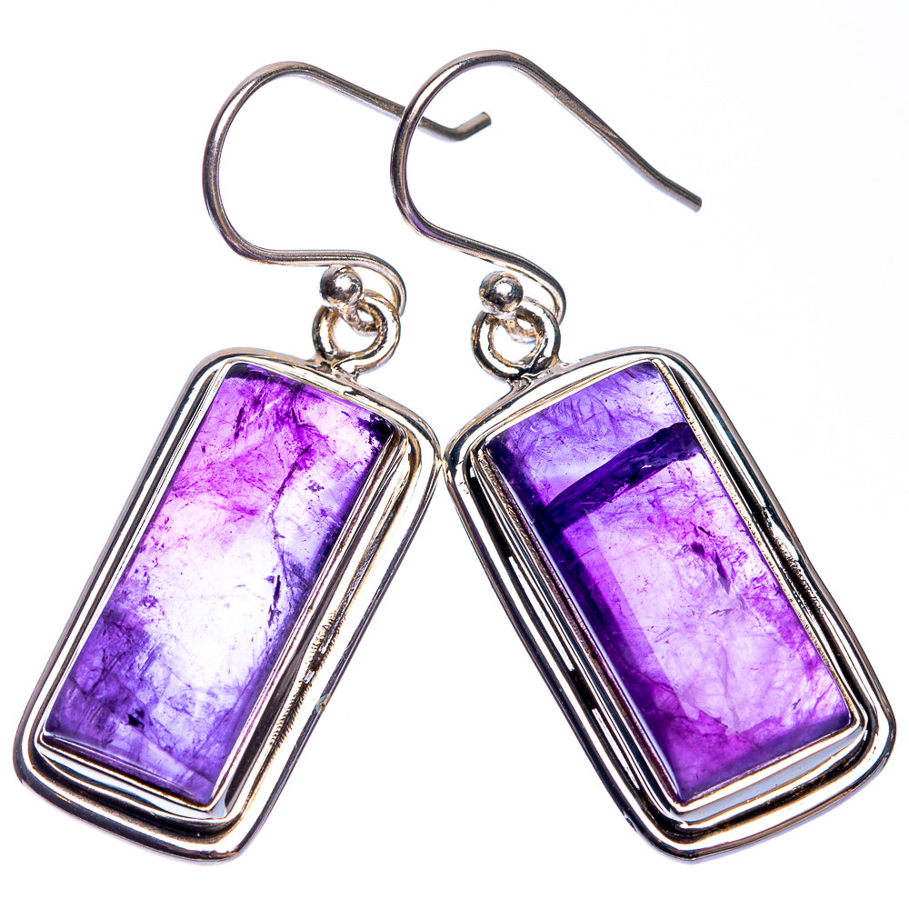 Amethyst Earrings 1 1/2" (925 Sterling Silver) E432690