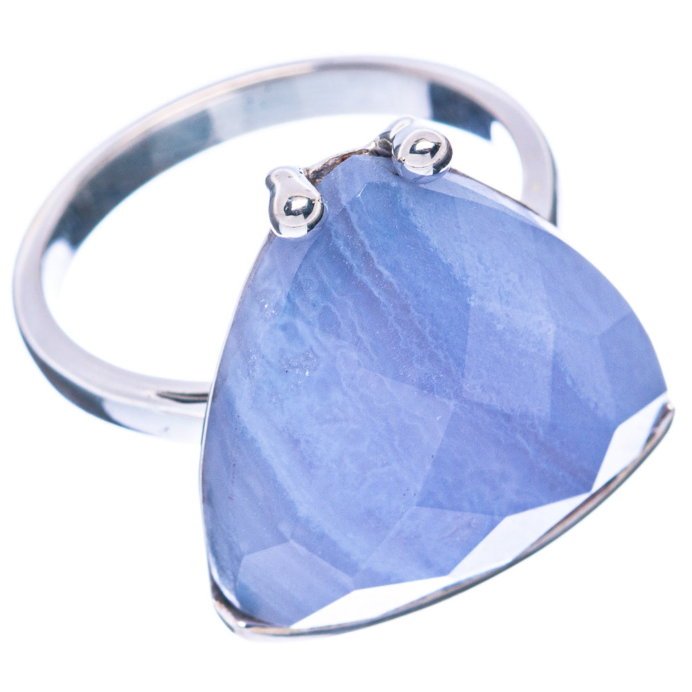 Premium Blue Lace Agate 925 Sterling Silver Ring Size 6.75 (925 Sterling Silver) R2753