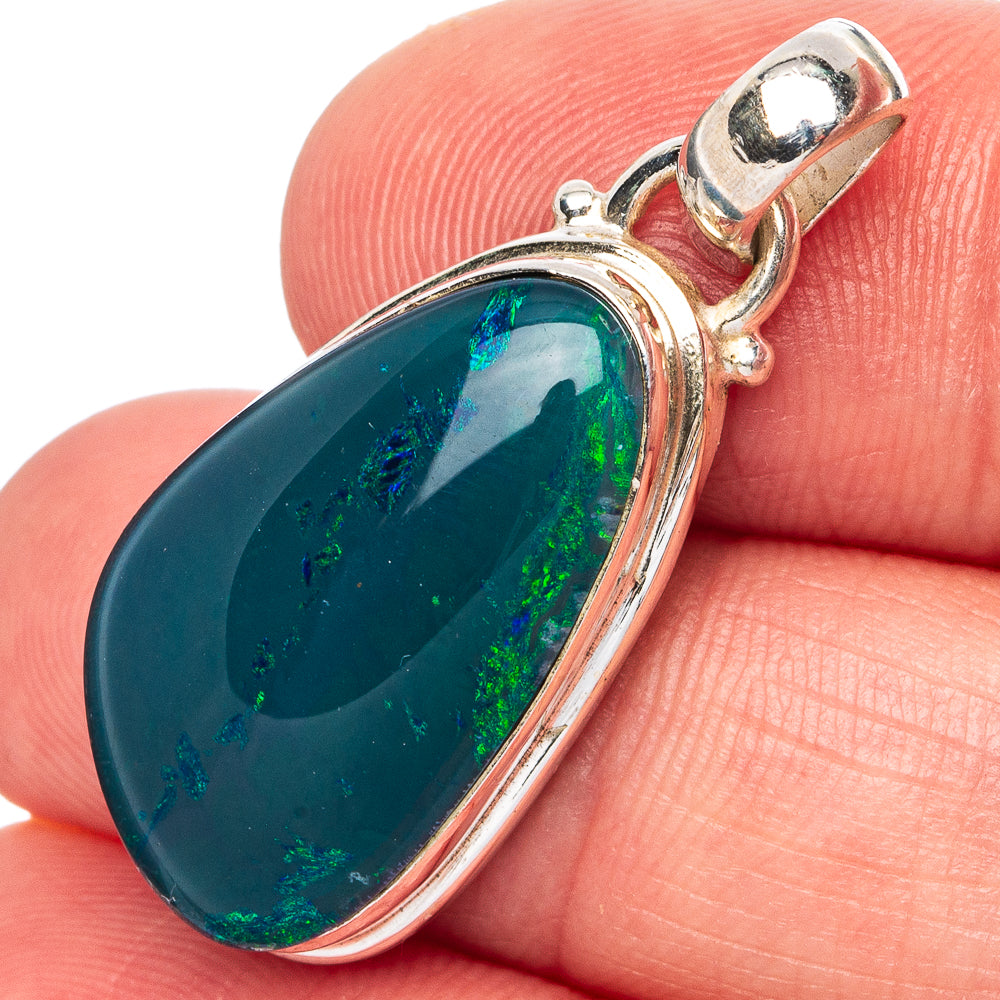 Triplet Opal Pendant 1 3/8" (.925 Sterling Silver)