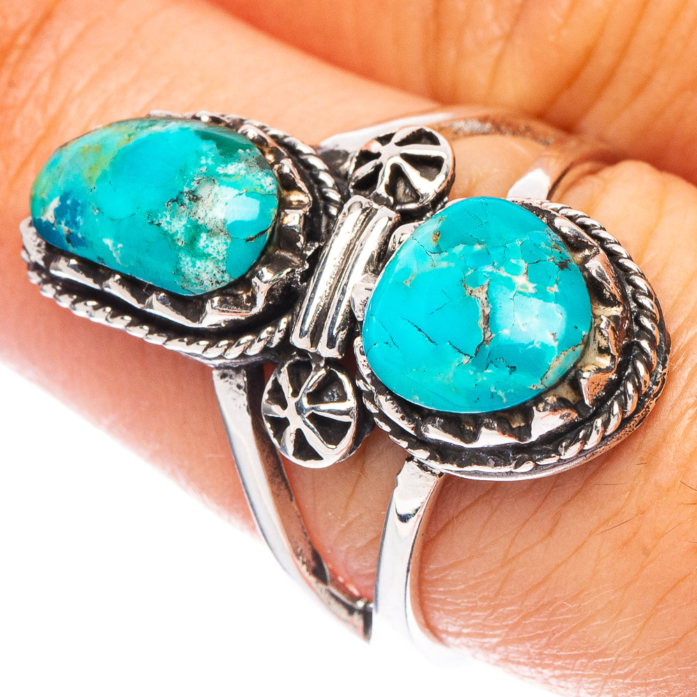 Rare Arizona Turquoise Ring Size 7.75 (925 Sterling Silver) R7317