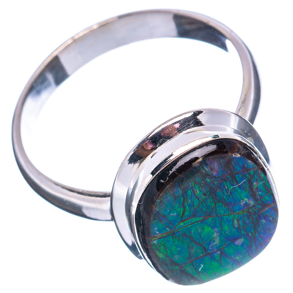 Premium Canadian Ammolite Ring Size 10 (.925 Sterling Silver)
