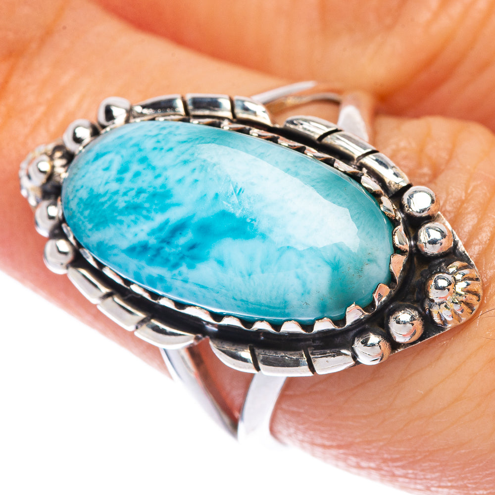 Large Larimar Ring Size 7 (925 Sterling Silver) R144830