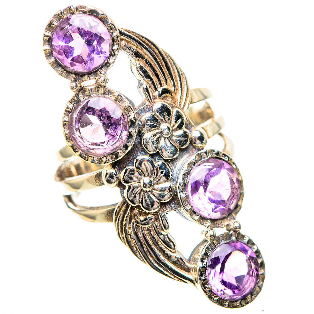 Large Faceted Amethyst 925 Sterling Silver Ring Size 6.25 (925 Sterling Silver) RING139713