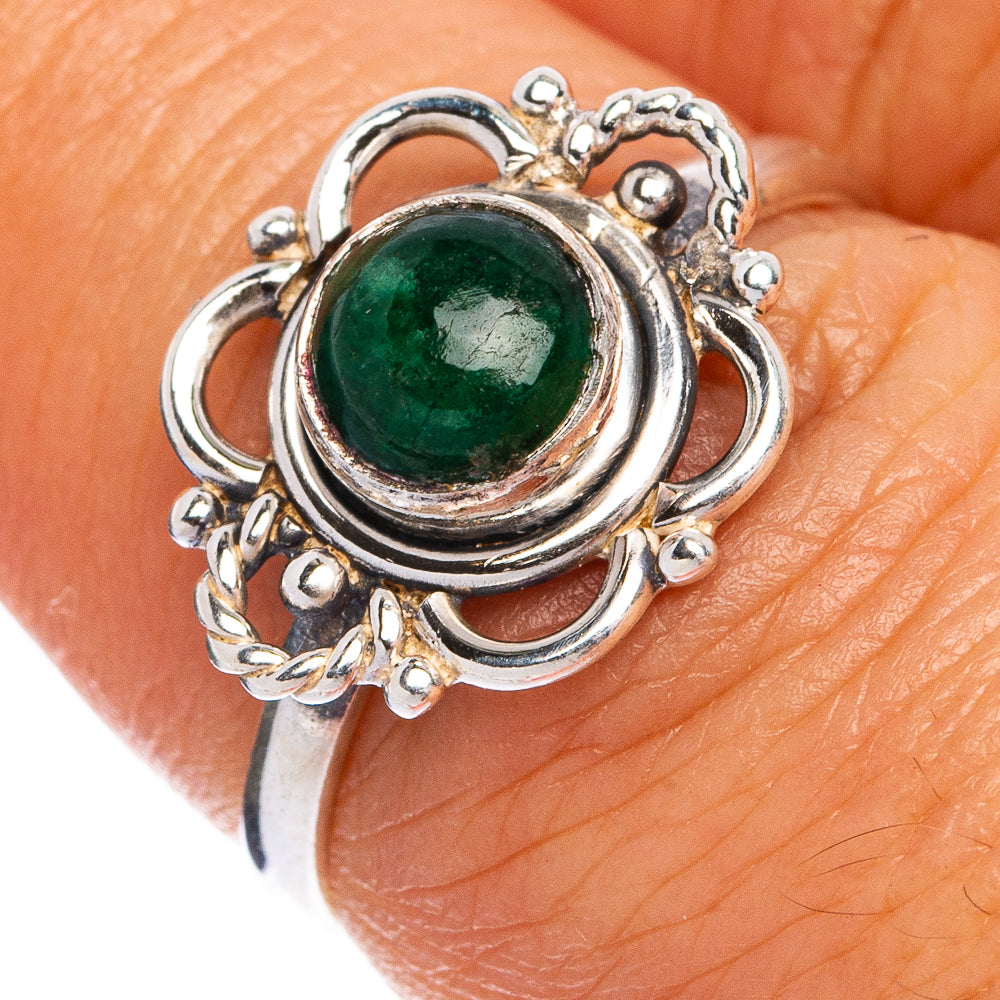 Green Onyx Dainty Ring Size 6.75 (925 Sterling Silver) R145426