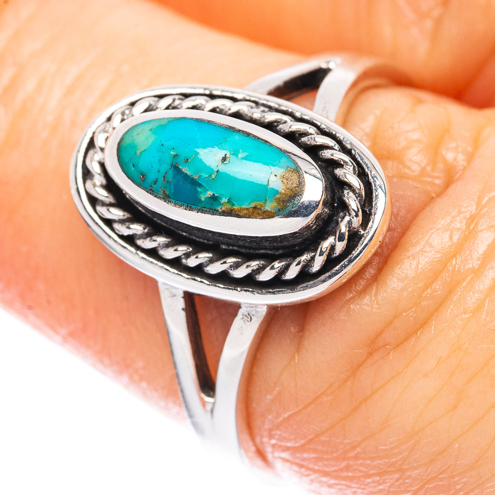 Rare Arizona Turquoise Ring Size 6.75 (925 Sterling Silver) R3046