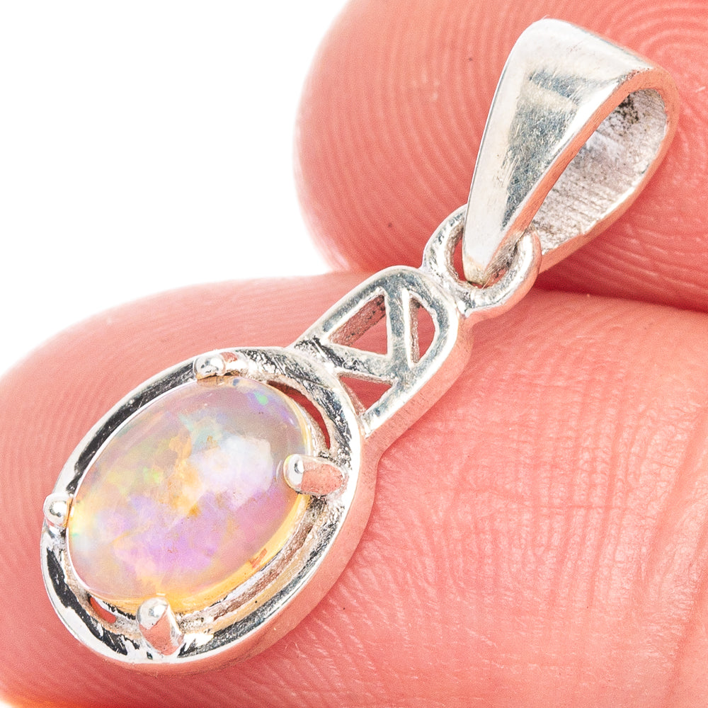 Rare Ethiopian Opal Pendant 7/8" (925 Sterling Silver) P40635