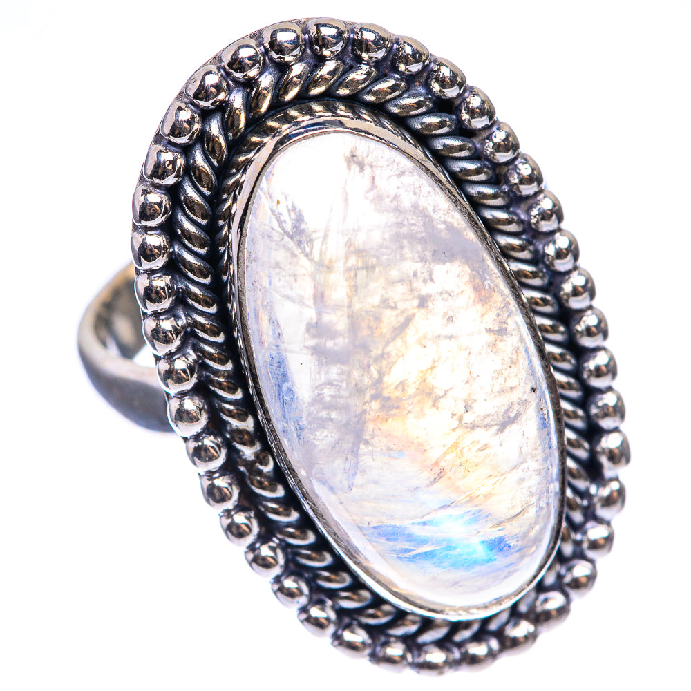 Rainbow Moonstone Ring Size 6 (925 Sterling Silver) RING143420