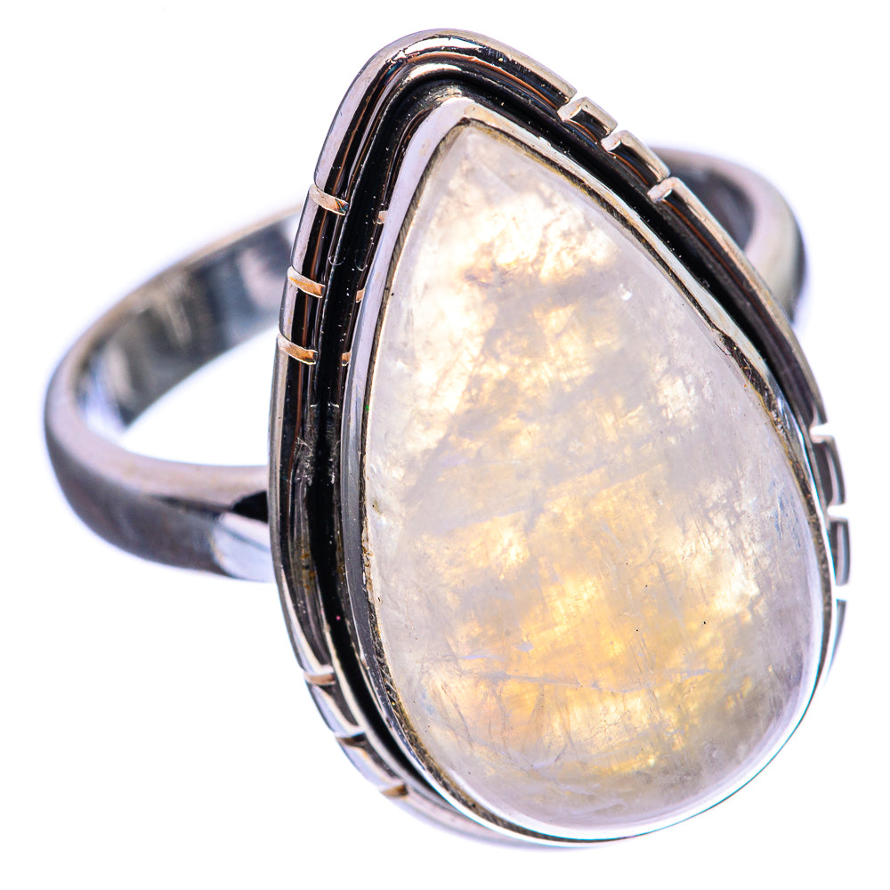 Rainbow Moonstone Ring Size 8 (925 Sterling Silver) R142976