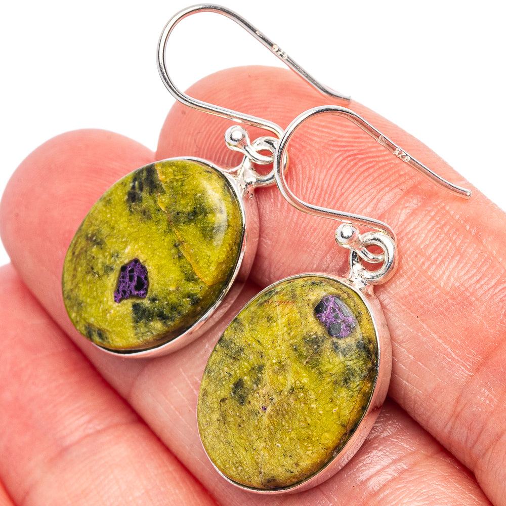 Atlantisite Earrings 1 3/8" (925 Sterling Silver) E1701