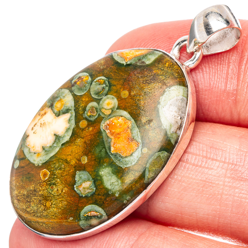 Rainforest Opal Pendant 1 5/8" (925 Sterling Silver) P43049