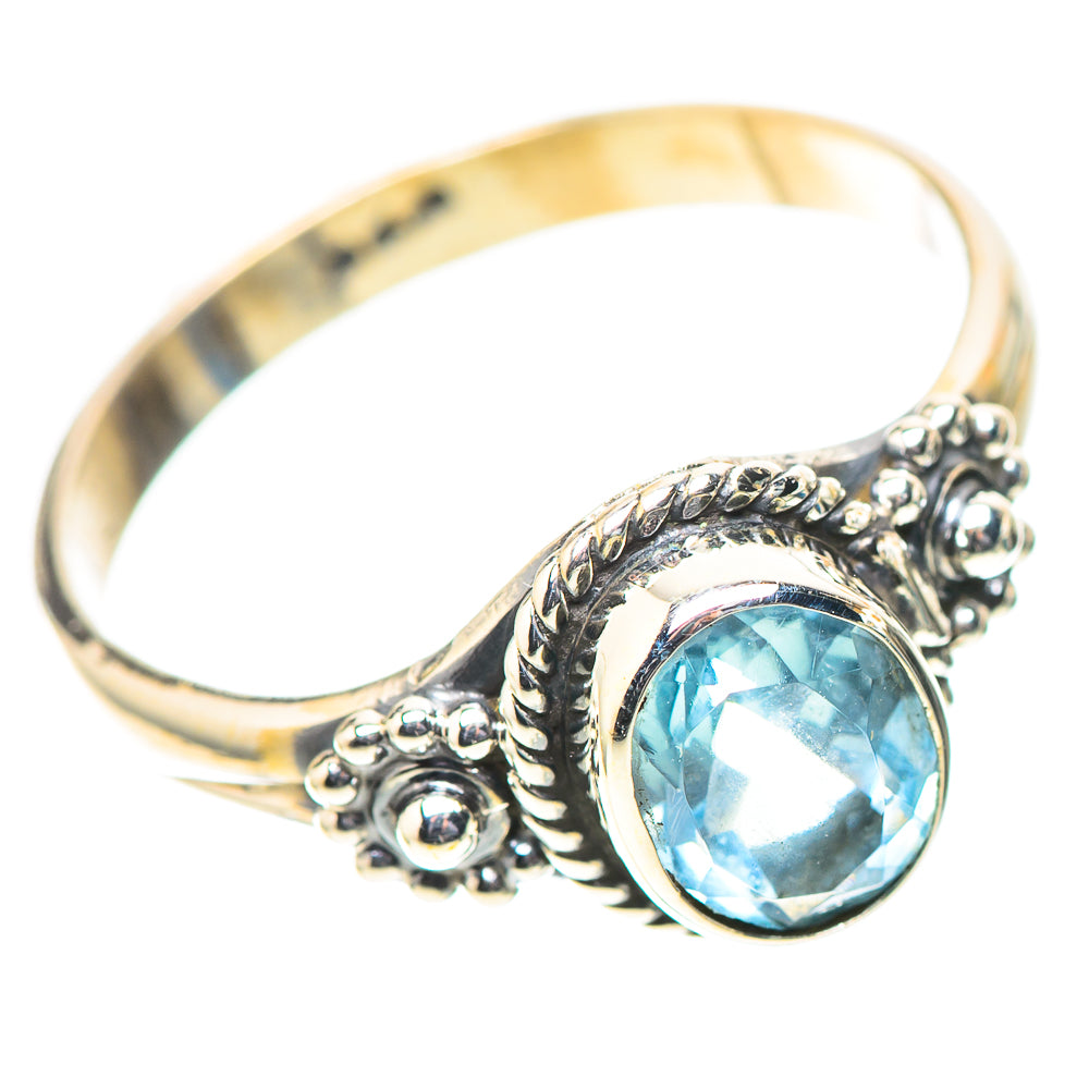 Blue Topaz Dainty Ring Size 7 (925 Sterling Silver) RING138194