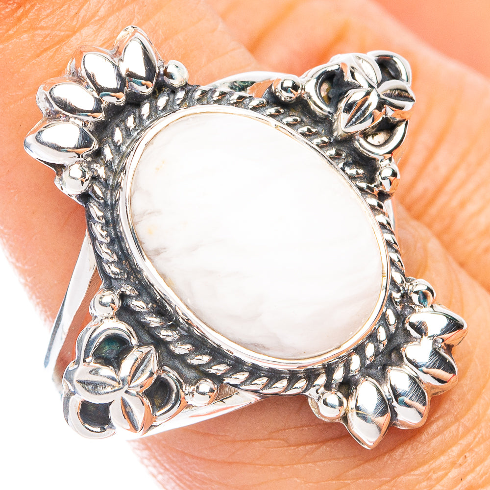 Premium Howlite Ring Size 6.75 (925 Sterling Silver) R7643