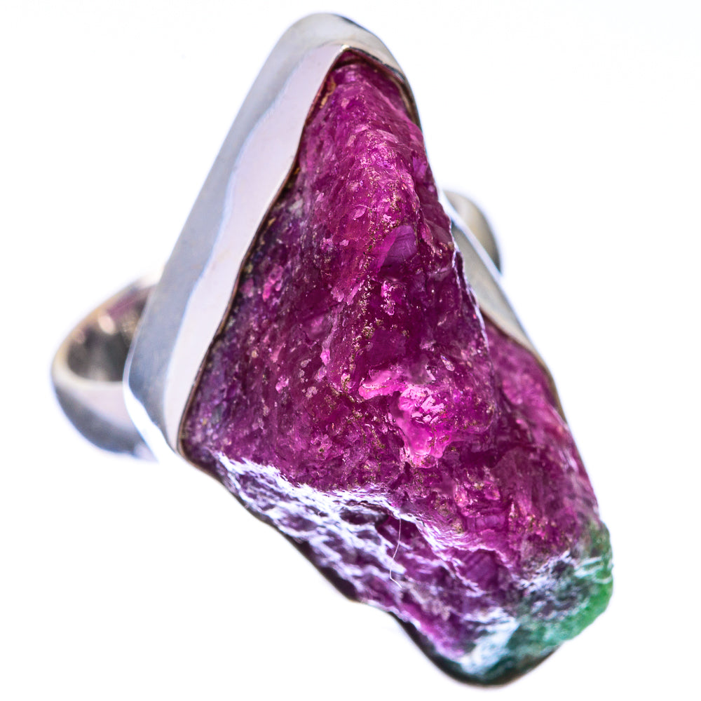 Large Raw Ruby Zoisite Ring Size 7 (925 Sterling Silver) R141657