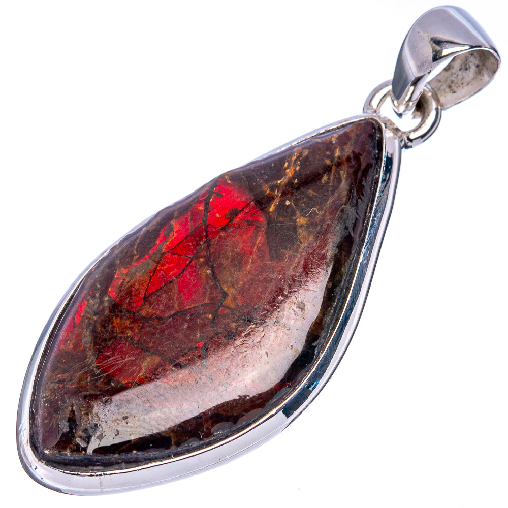 Rare Ammolite Pendant 1 5/8" (925 Sterling Silver) P41676