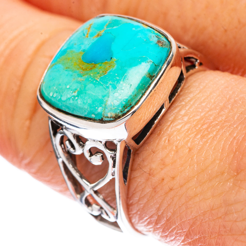 Rare Arizona Turquoise Ring Size 8.5 (925 Sterling Silver) R2963