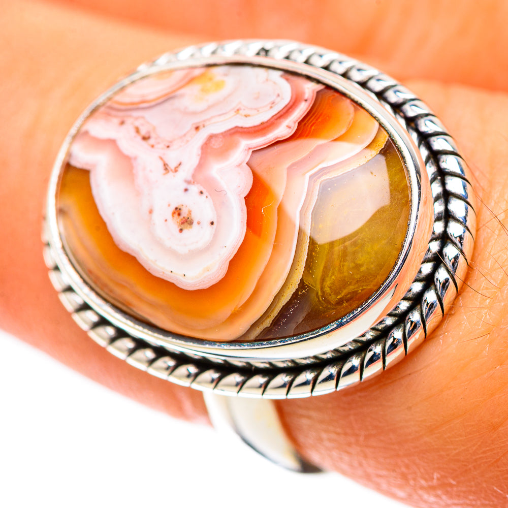 Crazy Lace Agate Ring Size 7 (925 Sterling Silver) RING138725