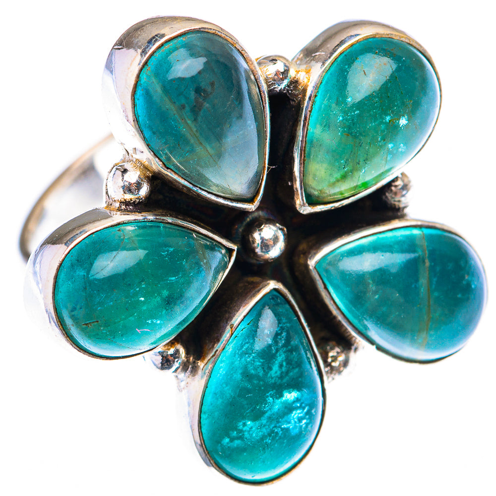 Large Blue Fluorite Ring Size 6.5 (925 Sterling Silver) RING140073