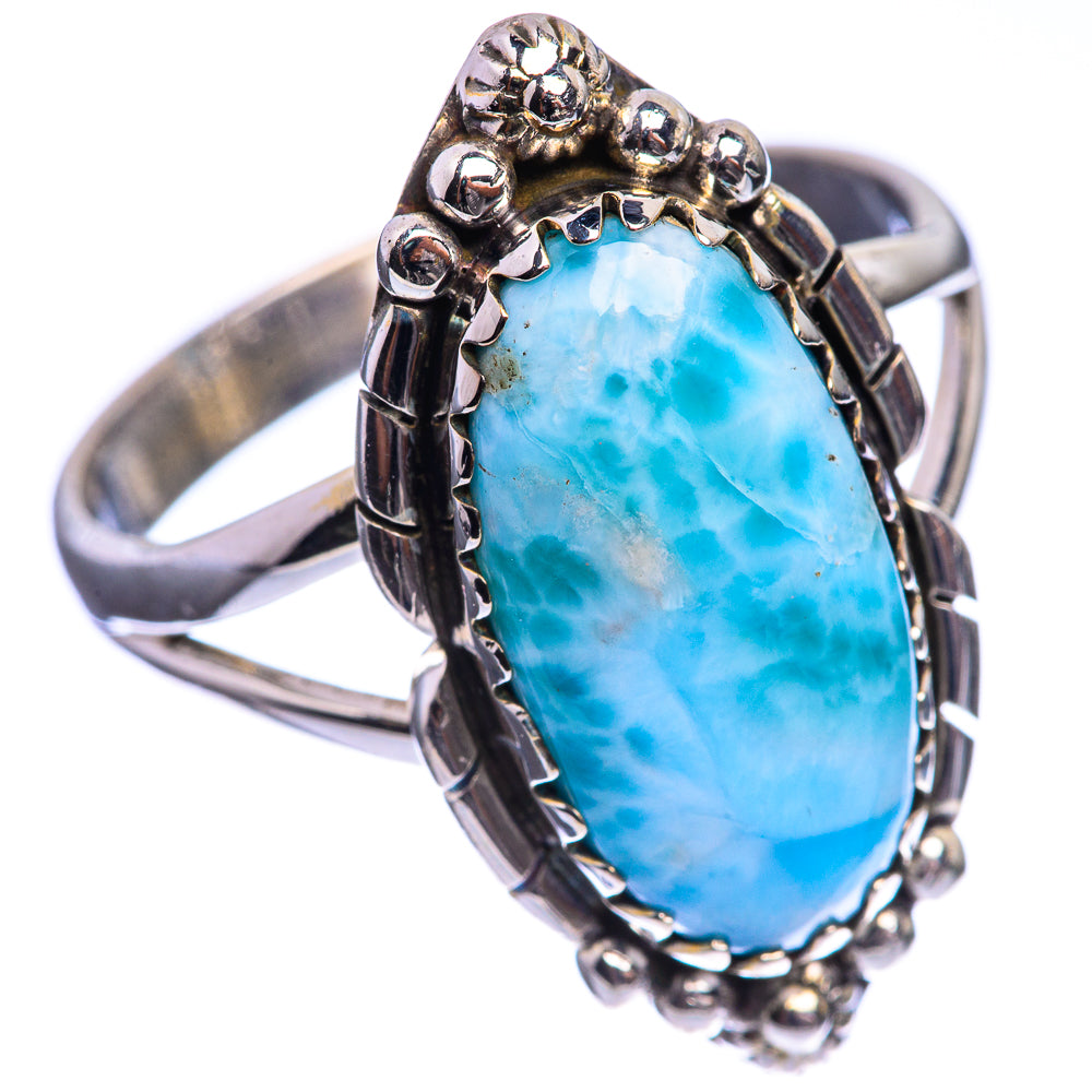 Larimar 925 Sterling Silver Ring Size 10.25