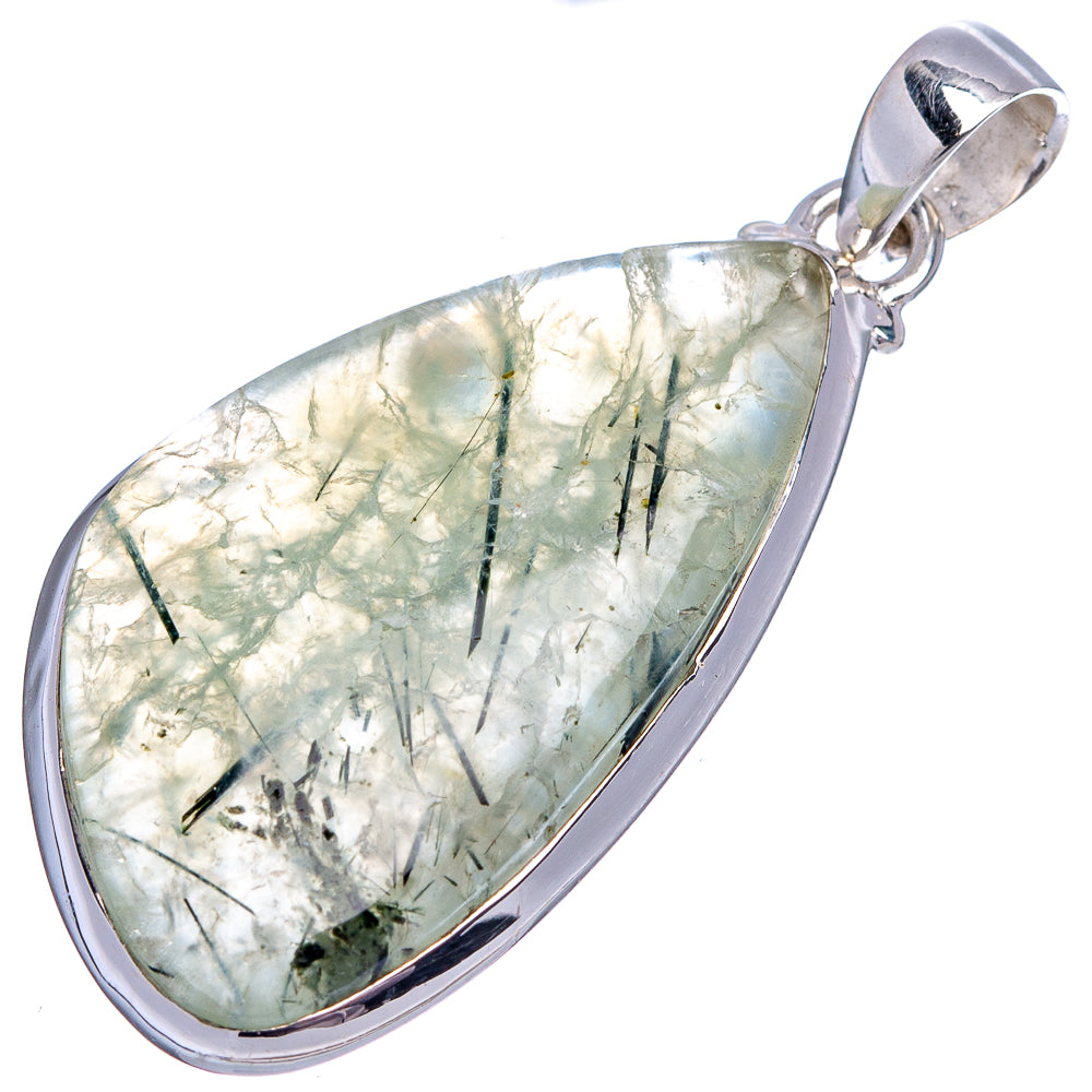 Prehnite Pendant 1 3/4" (.925 Sterling Silver)