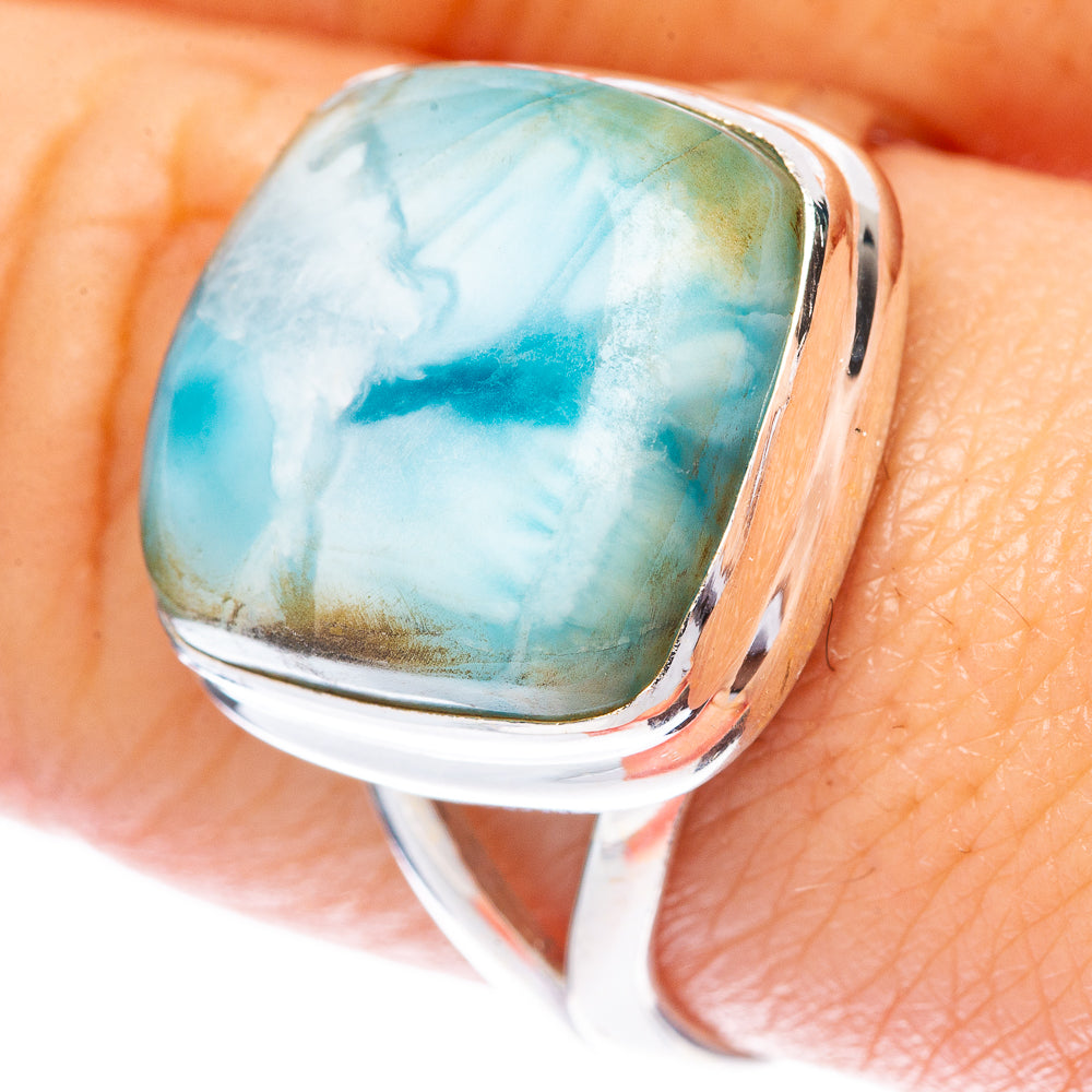 Larimar Ring Size 9 (925 Sterling Silver) R1693