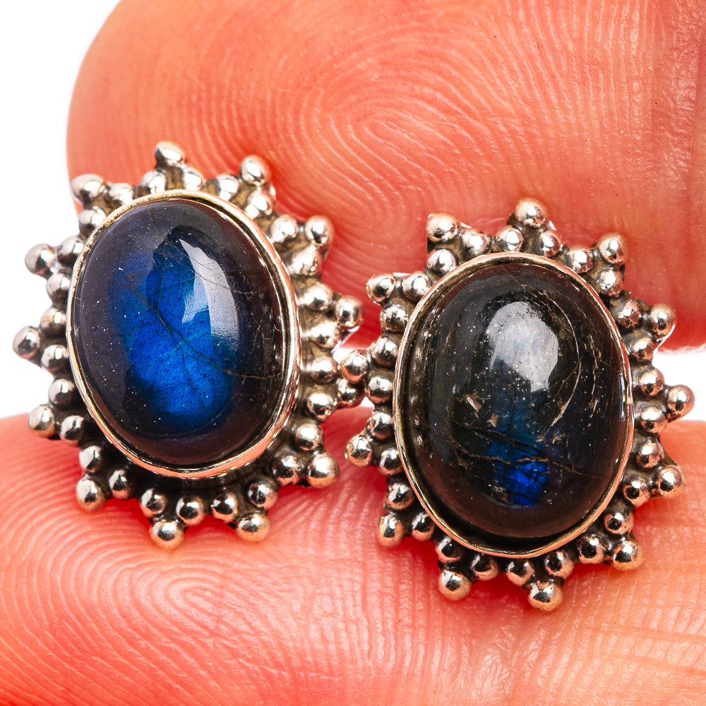 Labradorite Dainty Earrings 1/2" (925 Sterling Silver) E432509