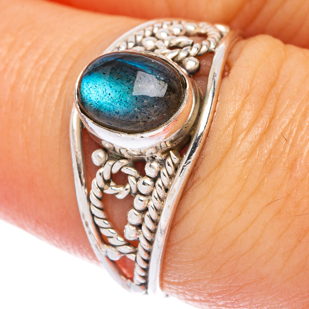 Labradorite Dainty Ring Size 7 (925 Sterling Silver) R145813