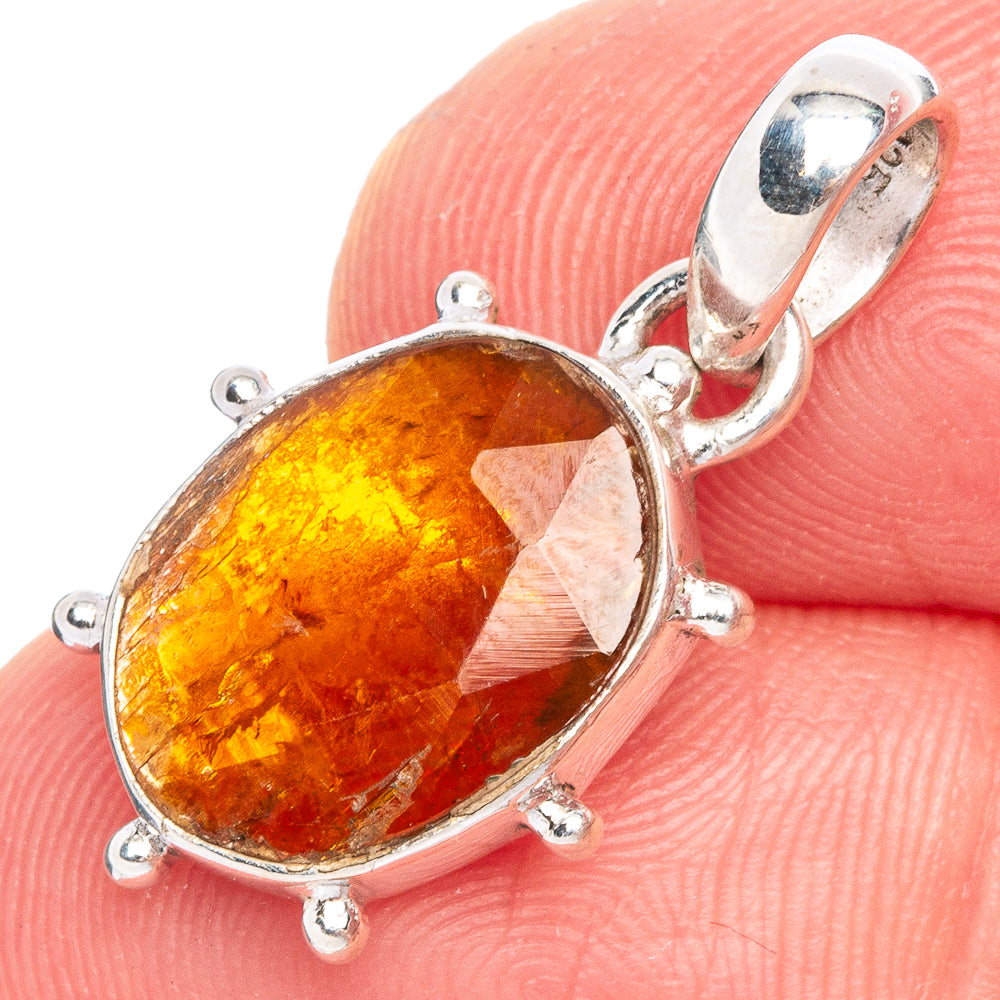 Sunstone Pendant 1" (925 Sterling Silver) P40267