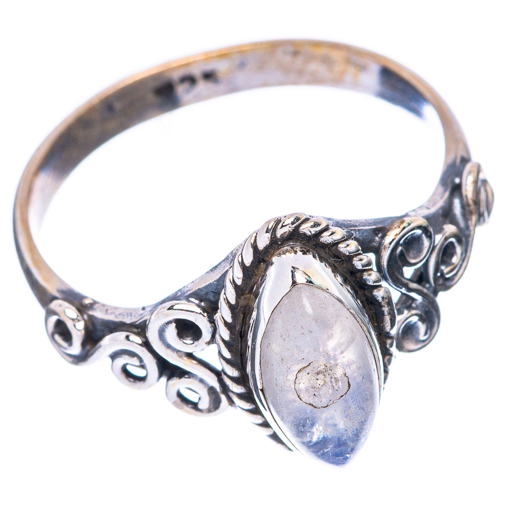 Rainbow Moonstone Dainty Ring Size 8 (925 Sterling Silver) R5766