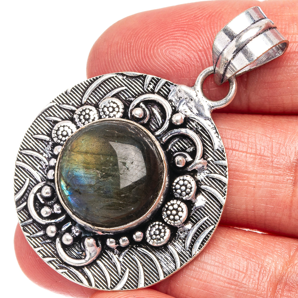 Labradorite Pendant 1 3/4" (German Silver)
