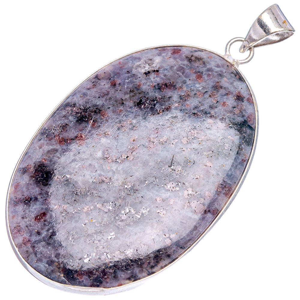 Firestone Palm Stone Pendant 2 3/8" (Silver Plated)