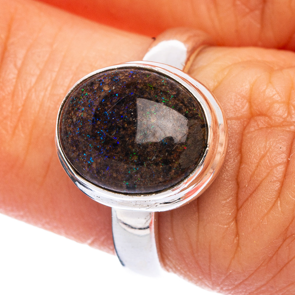 Rare Andamooka Opal Ring Size 6 (925 Sterling Silver) R145566