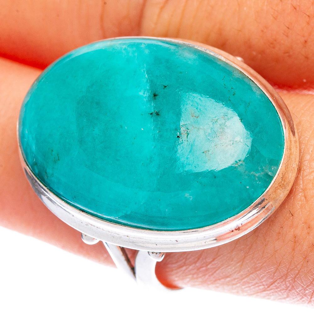 Large Peruvian Amazonite Ring Size 10.5 (925 Sterling Silver) R145290