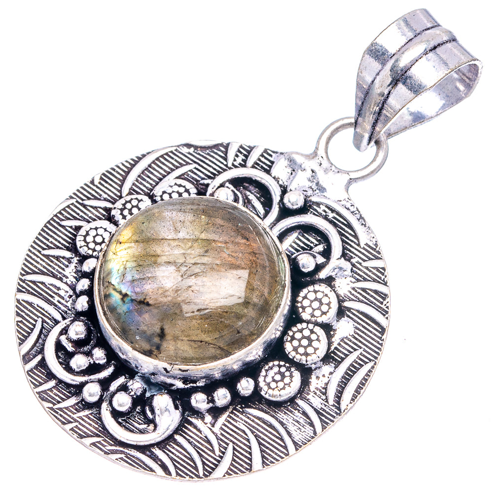 Labradorite Pendant 1 3/4" (German Silver)