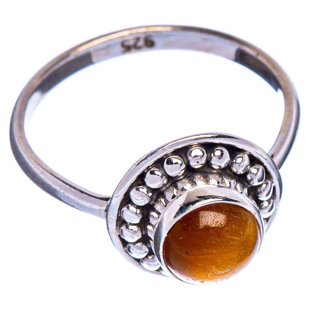Tiger Eye Dainty Ring Size 4.25 (925 Sterling Silver) R147273