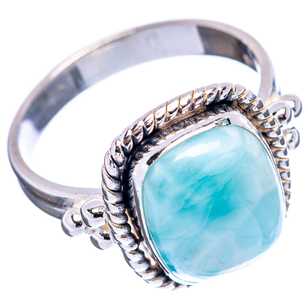 Rare Larimar Ring Size 7.5 (.925 Sterling Silver)