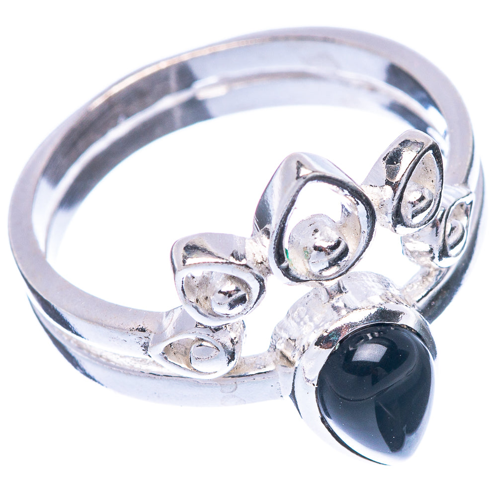Black Onyx Ring Size 6.75 (925 Sterling Silver) R5511