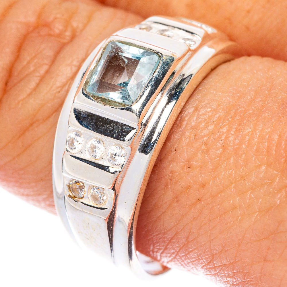 Blue Topaz Ring Size 9.75 (925 Sterling Silver) R1520