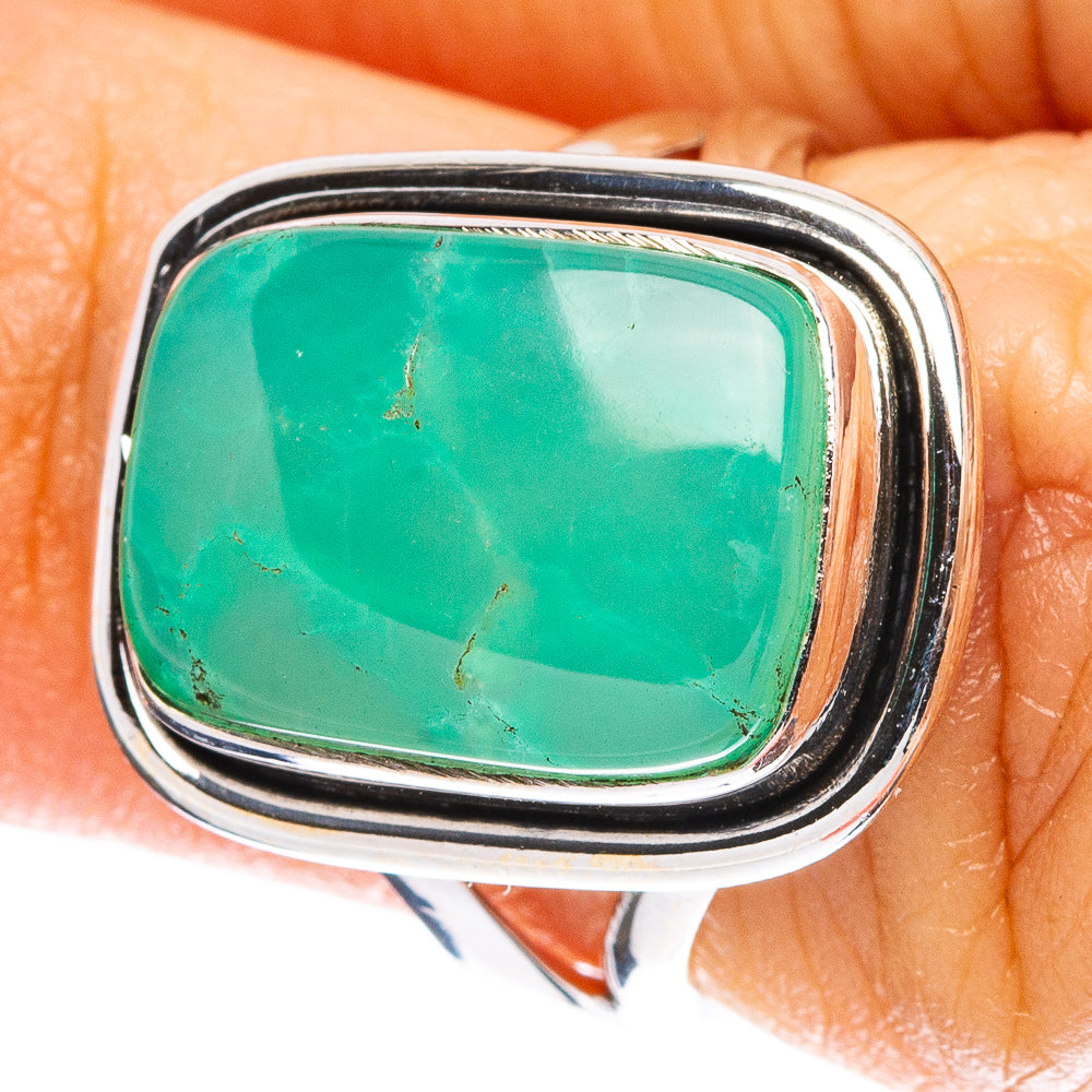 Chrysoprase Ring Size 5 (925 Sterling Silver) R5023