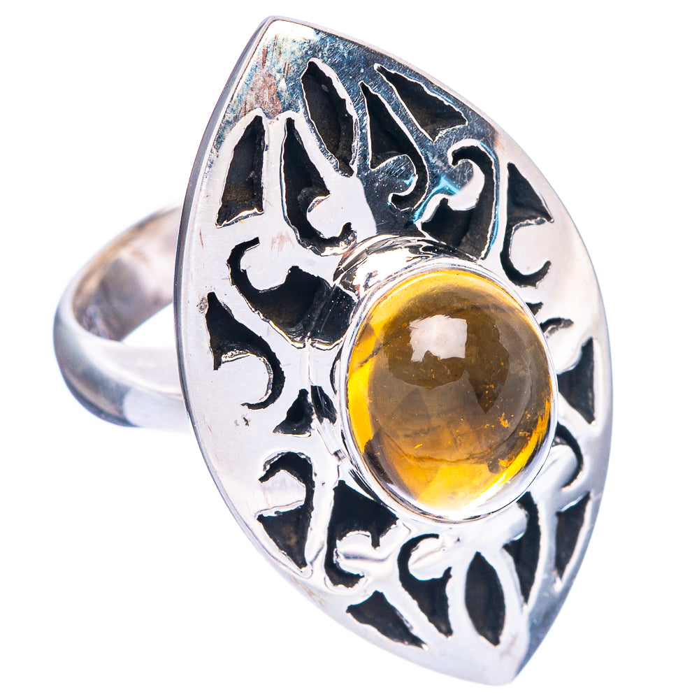 Natural Citrine Ring Size 5.75 (925 Sterling Silver) R1290