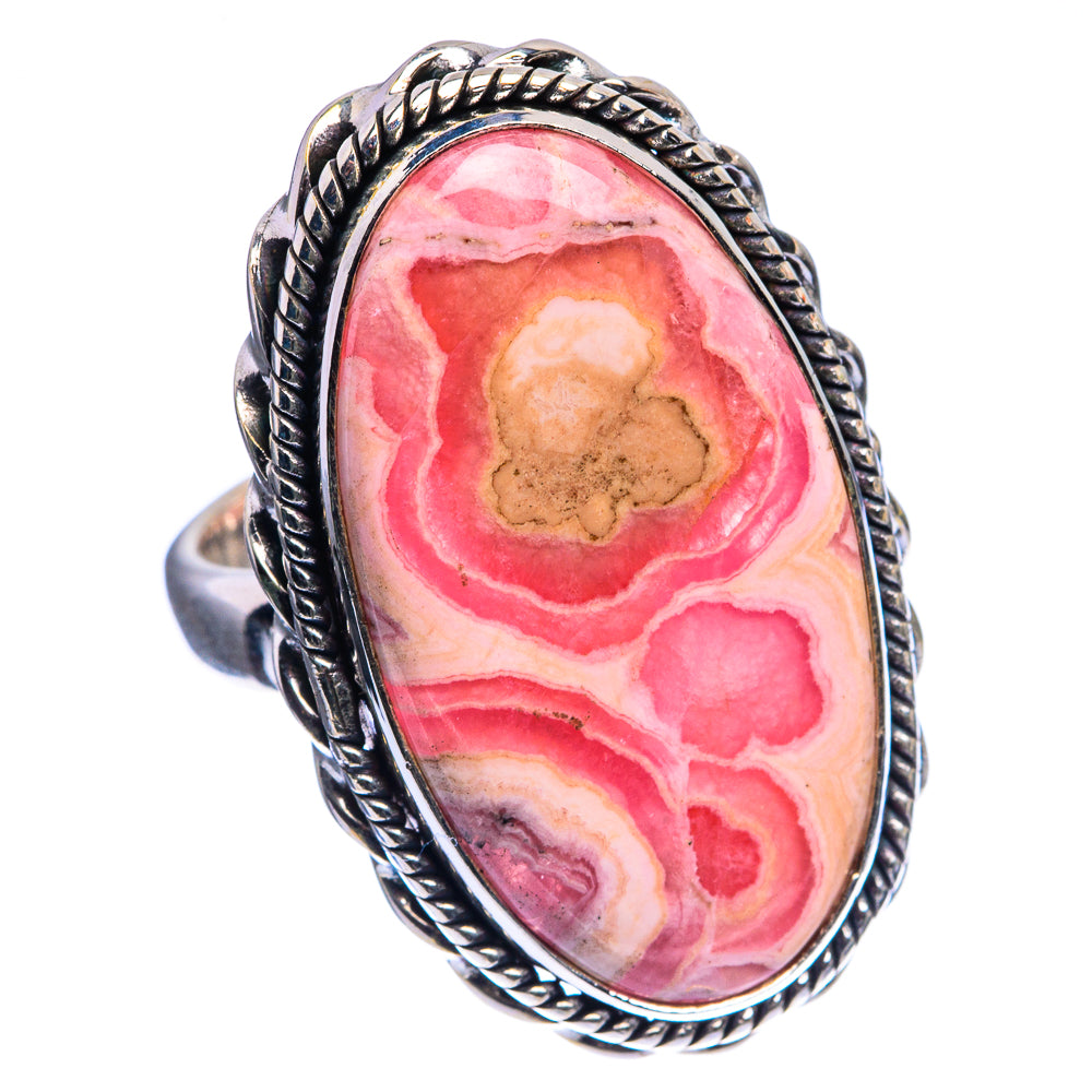 Large Rhodochrosite Stalactite Ring Size 6 (925 Sterling Silver) R142506