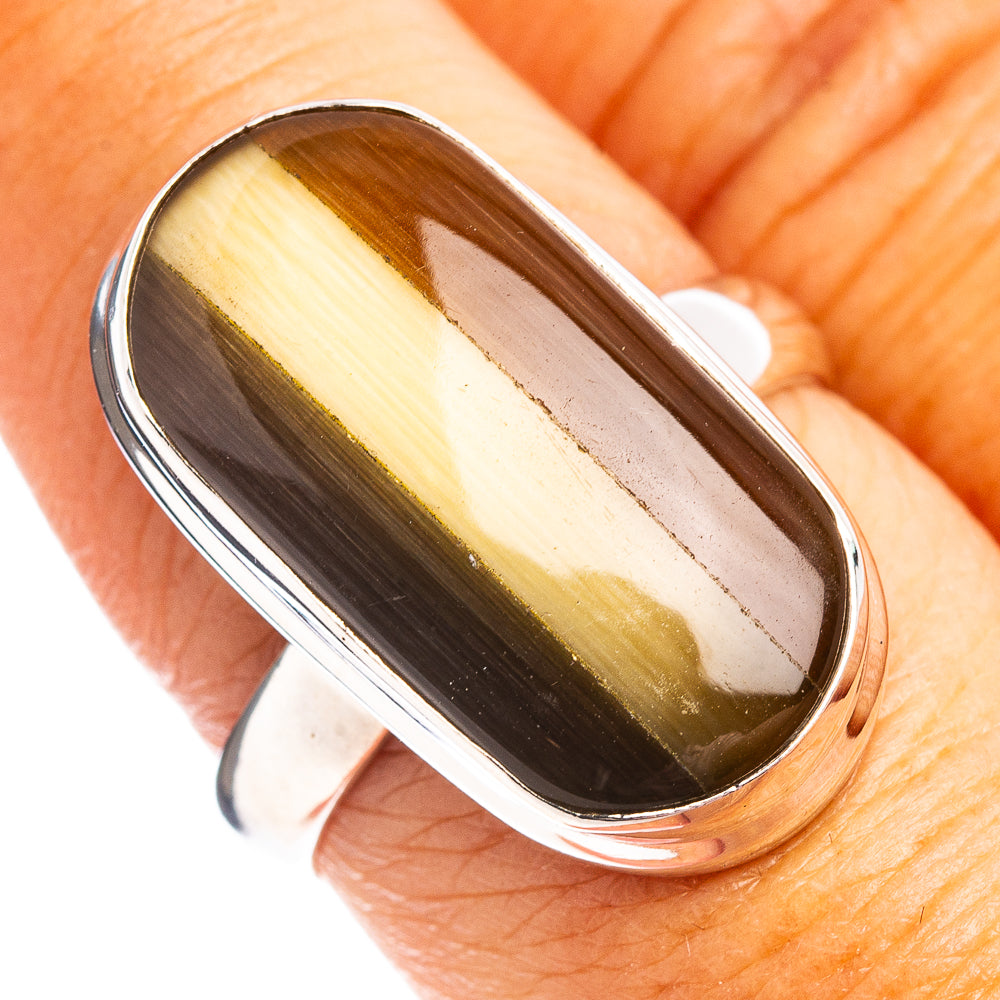 Striped Jasper Ring Size 8 (.925 Sterling Silver)