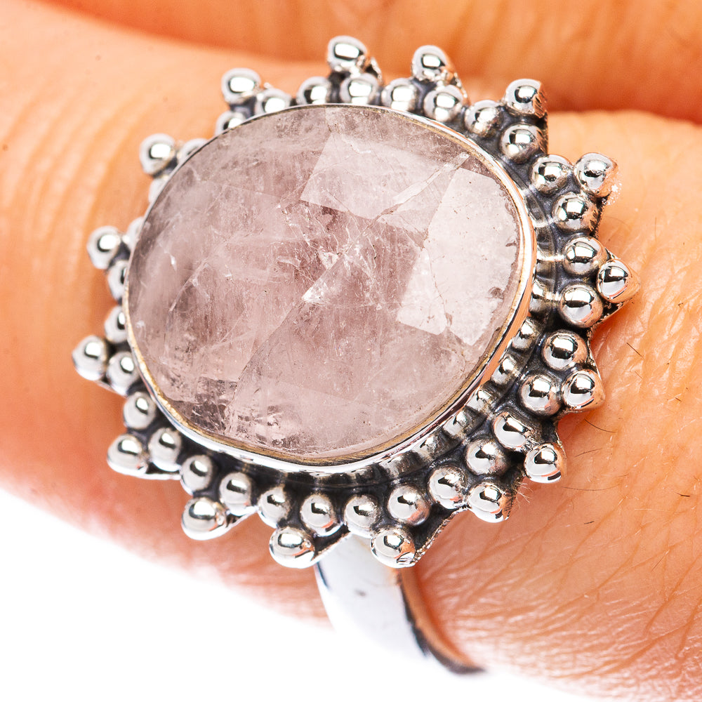 Rare Morganite Ring Size 8 (925 Sterling Silver) R2132