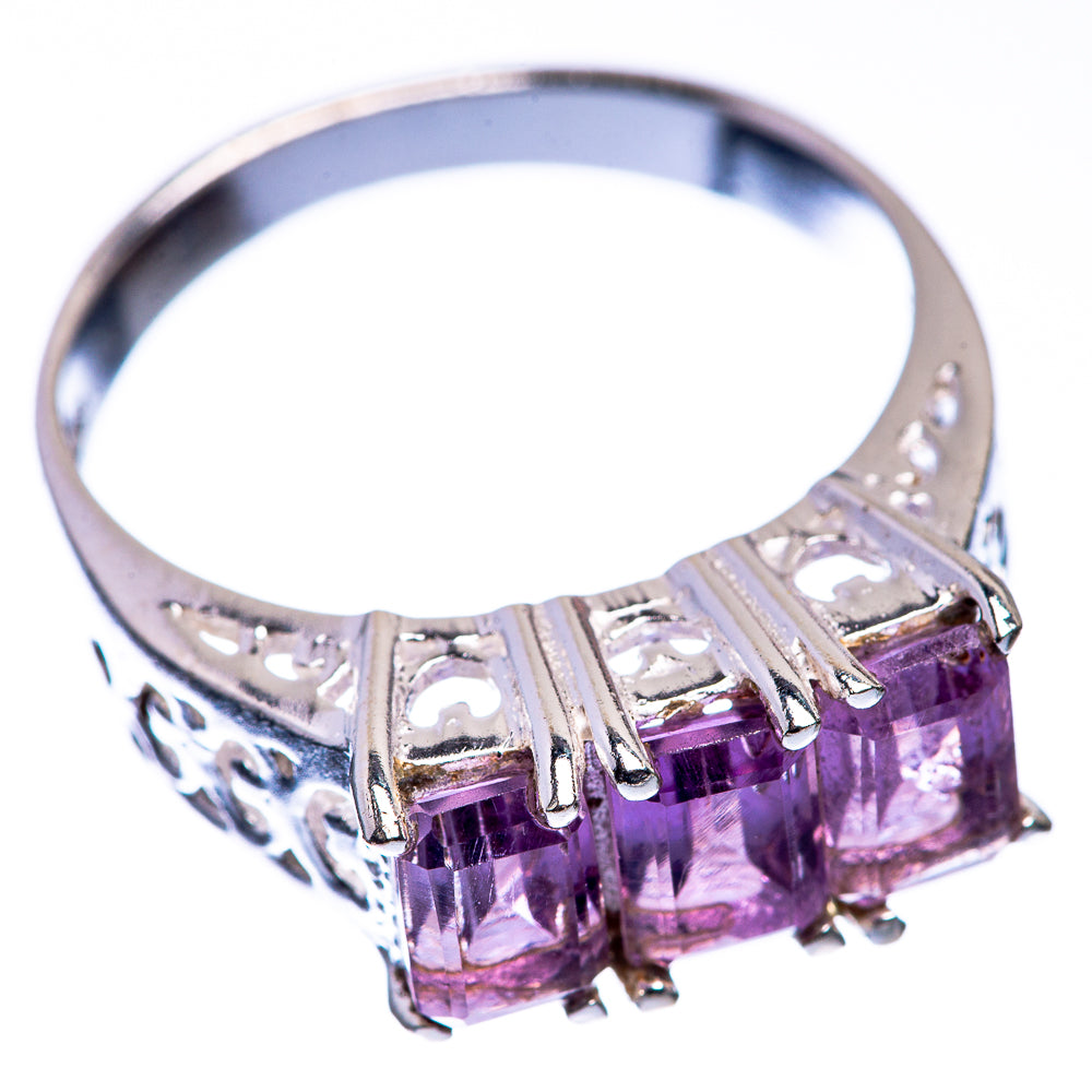 Faceted Pink Amethyst Dainty Ring Size 6 (925 Sterling Silver) R142564